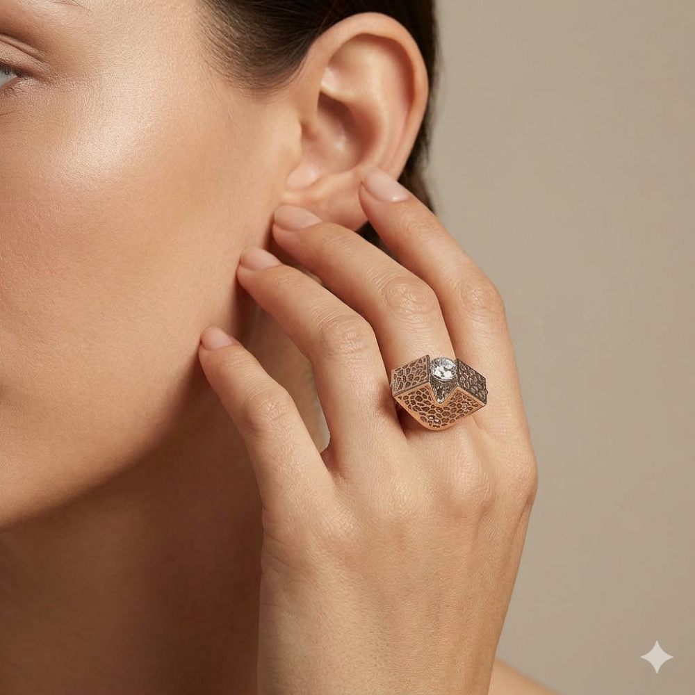 Image of Ring CZ Colour Stone