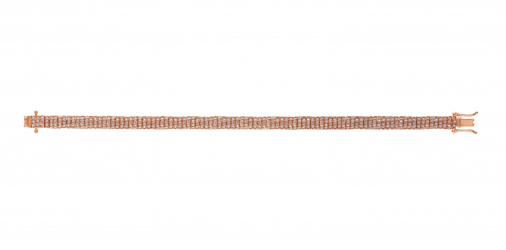 Image of Gold Diamond Square-Accent Tennis Bracelet