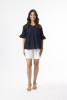 Broderie Essentials Top Navy