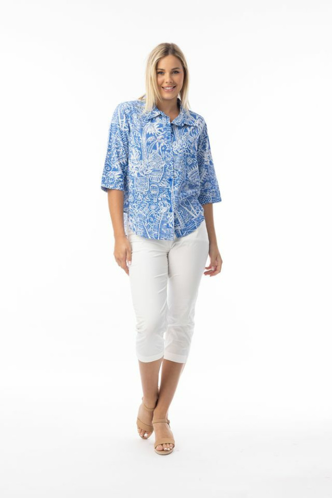 Aksharay Blue Shirt Blue