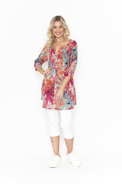 Alison Pleated Tunic PRINT G