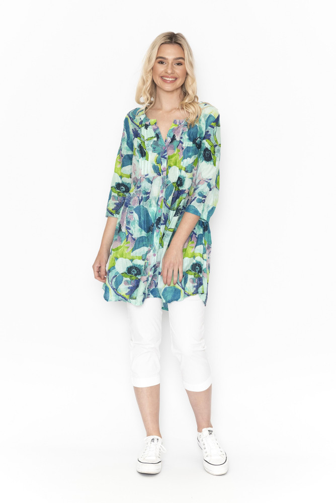 Alison Pleated Tunic PRINT I