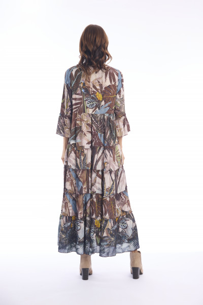 Almasa Dress Maxi Layered Print