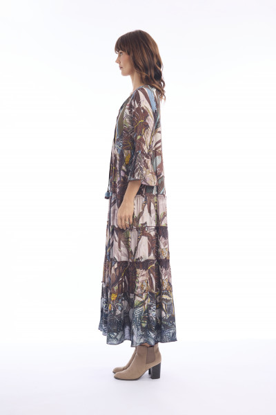 Almasa Dress Maxi Layered Print