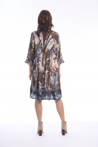 Almasa Dress Placket Print