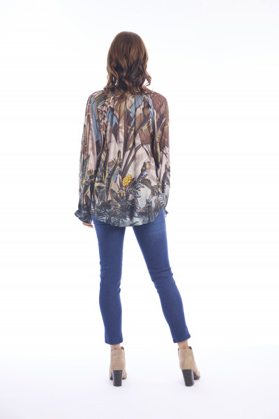 Almasa Top Boho Print