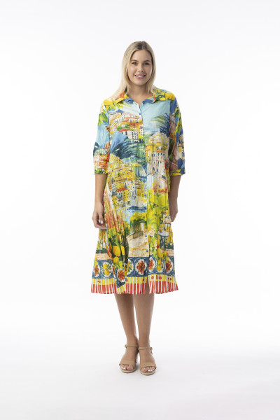 Amalfi Dress Collar Print