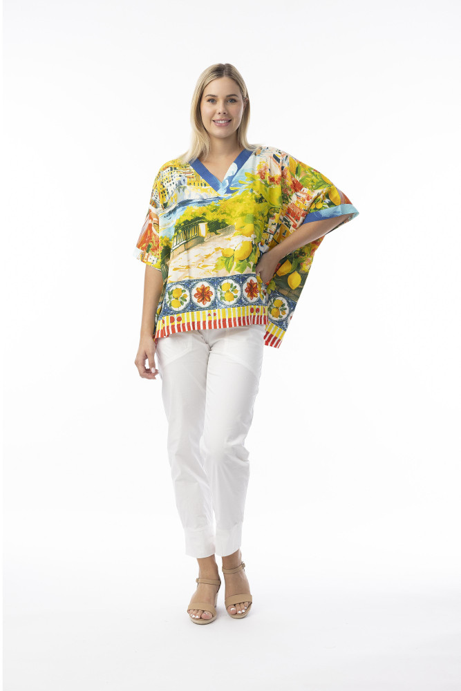Amalfi Top V Oversize Print