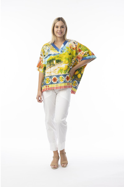 Amalfi Top V Oversize Print
