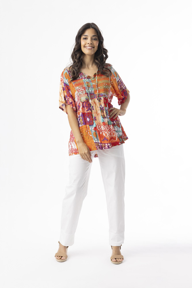 Araya Top Bib Print