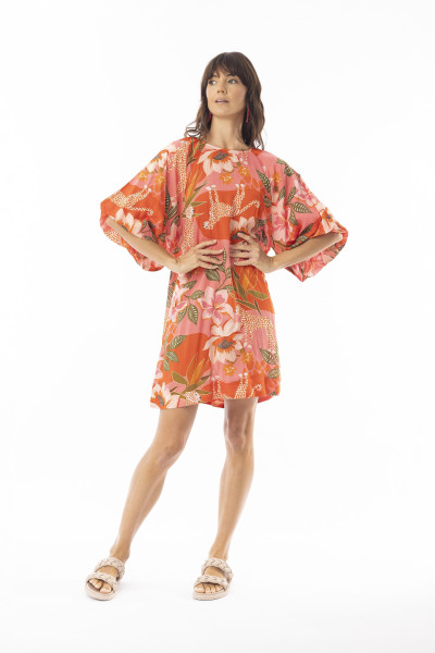 Aria Dress Puff Sleeve Print