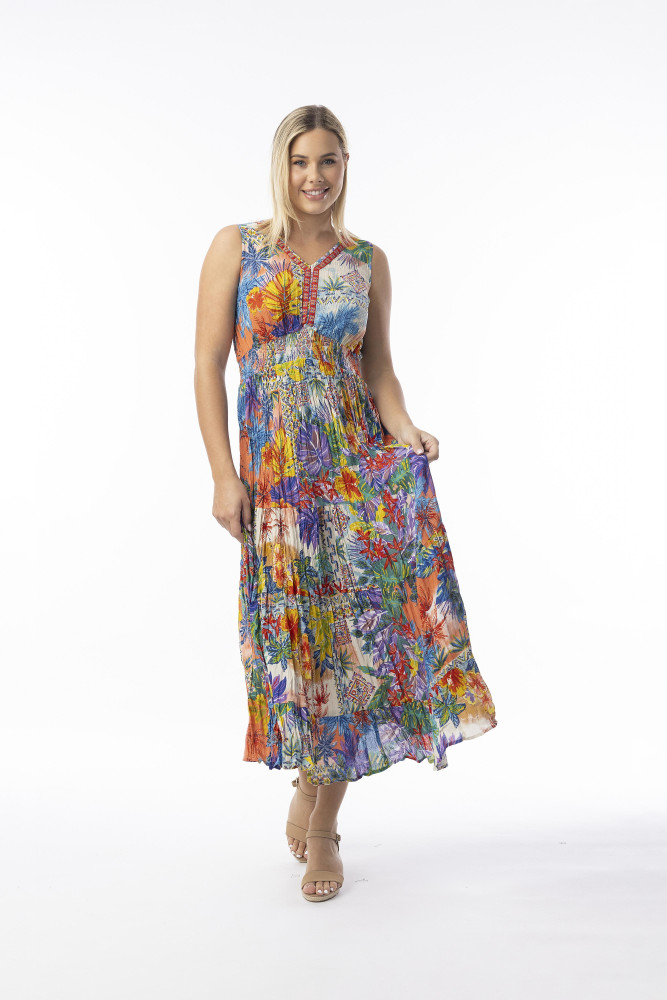 Aruba Dress Maxi Sleeveless Print