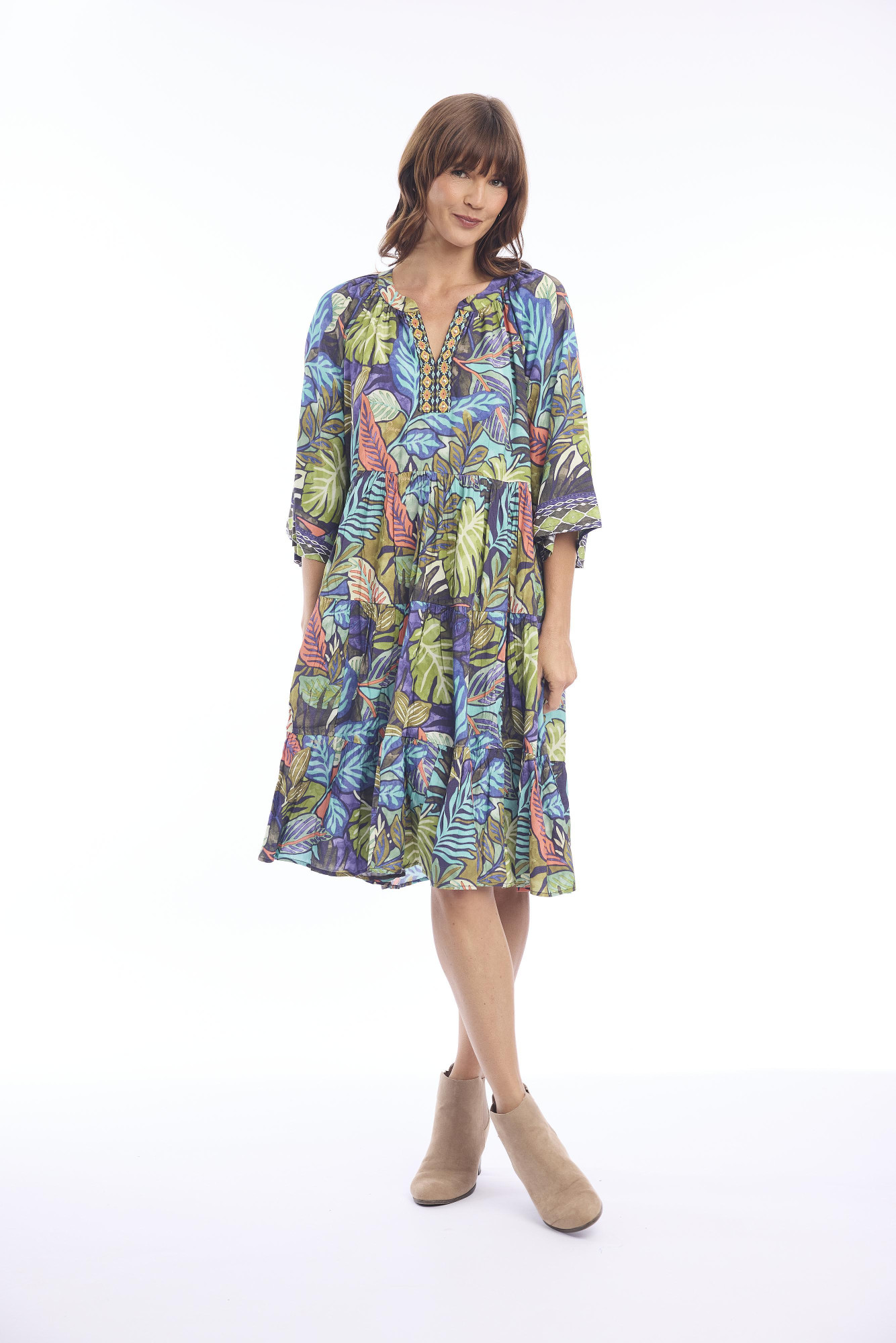 Bahama Dress Layered Print