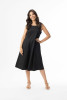 Bangalene Dress Sleeveless Pleated Black