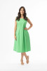 Bangalene Dress Sleeveless Pleated Green