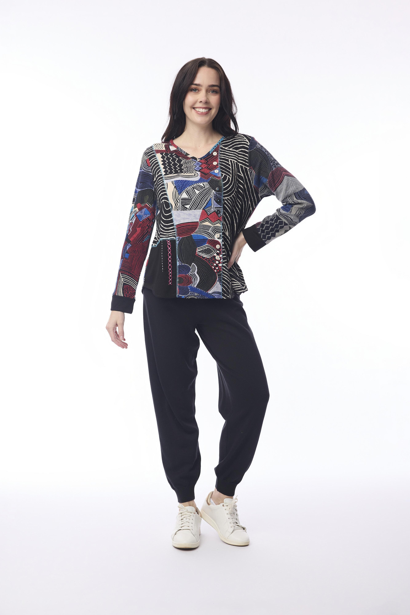 Benin Top Patch Print