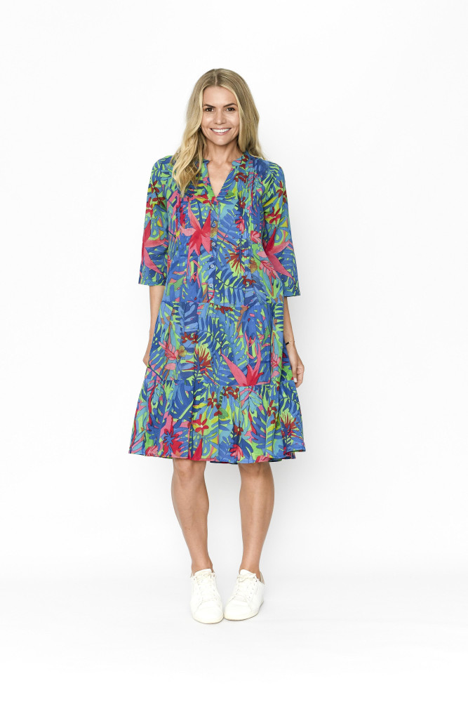 Beth Dress Pleated Drop Waist Rio Jungle 2