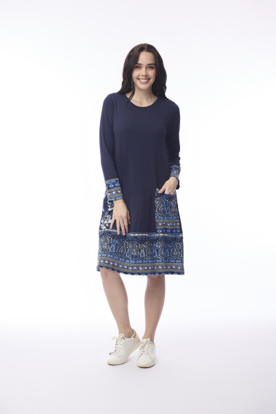 Bhadoi Dress Patch Solid Body Print