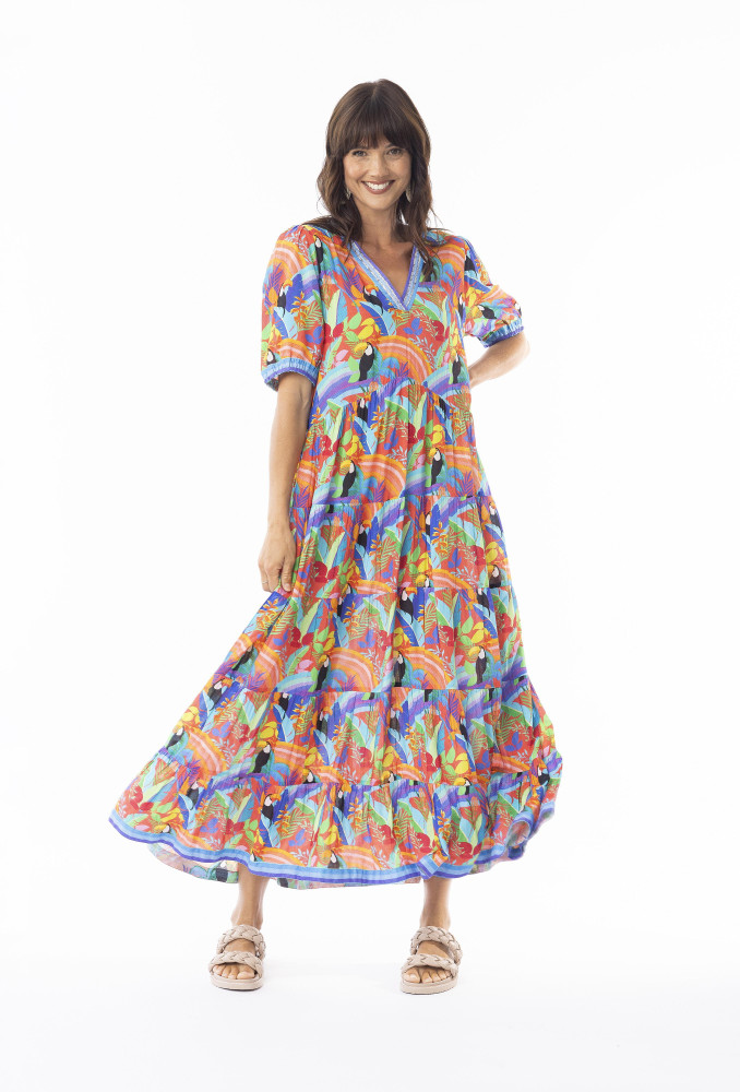 Bianca Dress Maxi Print