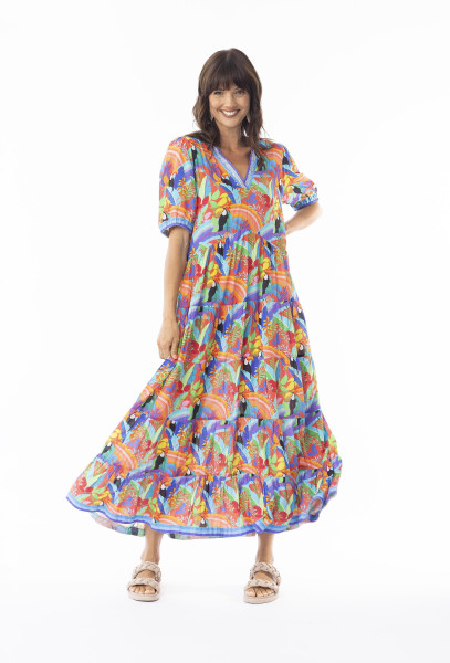 Bianca Dress Maxi Print