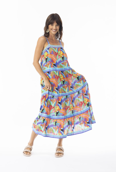 Bianca Dress Strappy Print