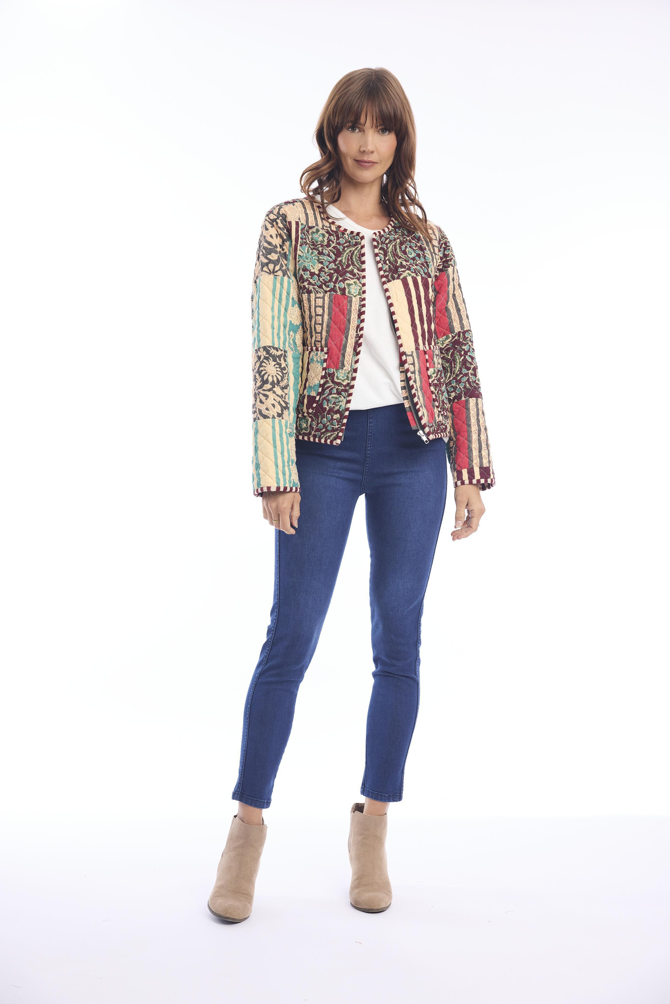 Block Jacket Patch quilted Print