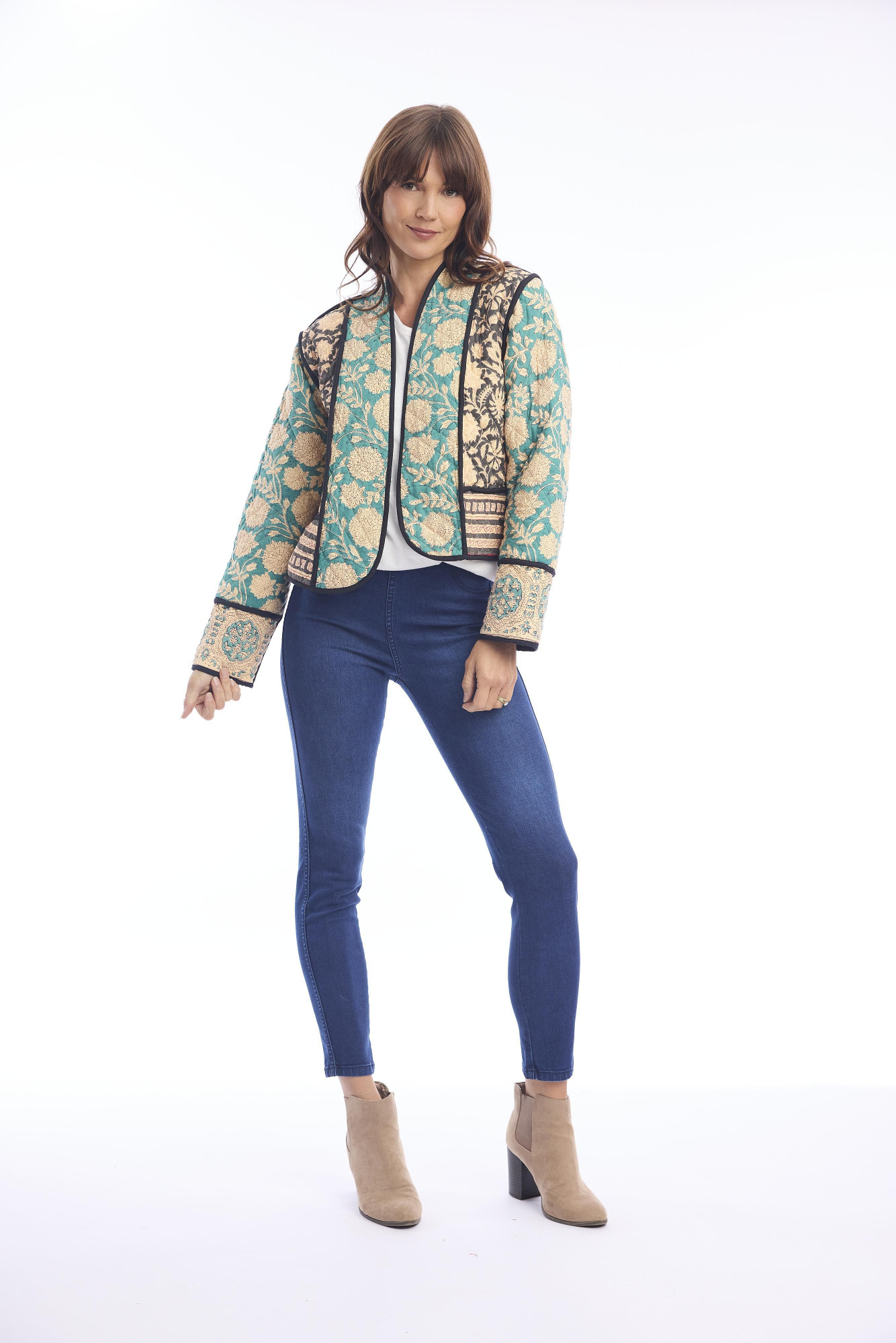 Block Jacket Quilted Print
