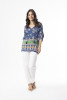 Boho Tops Shape 1 Indian Border Blue