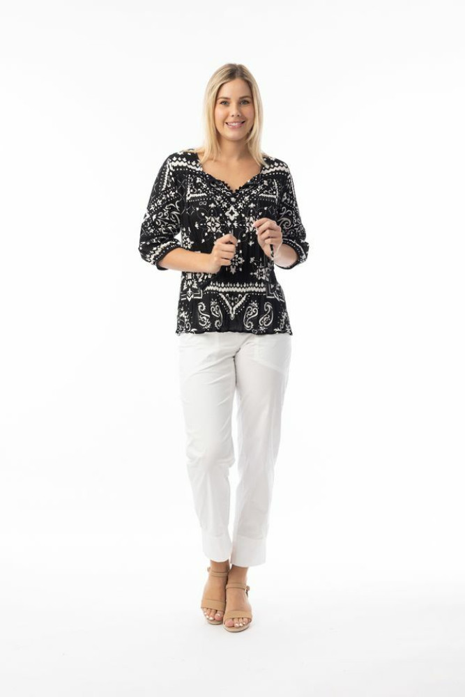 Boho Tops Shape 2 Bandana Black