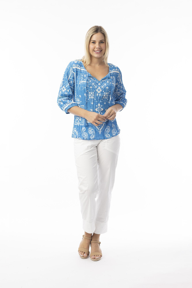 Boho Tops Shape 2 Bandana Blue