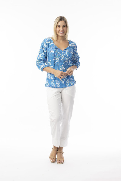 Boho Tops Shape 2 Bandana Blue