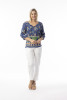 Boho Tops Shape 2 Indian Border Blue