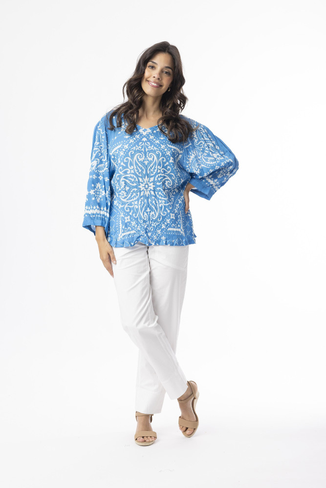 Boho Tops Shape 4 Bandana Blue