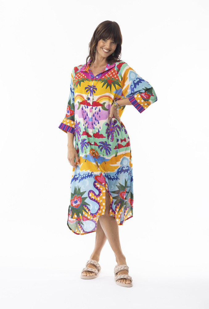 Briana Dress Shirt Print