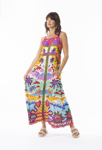 Briana Dress Strappy Print