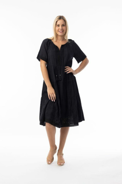 Broderie Essentials Dress Layers Black