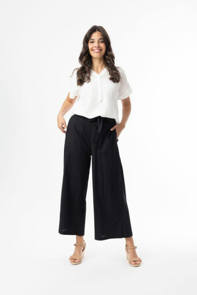 Broderie Essentials Pant Black