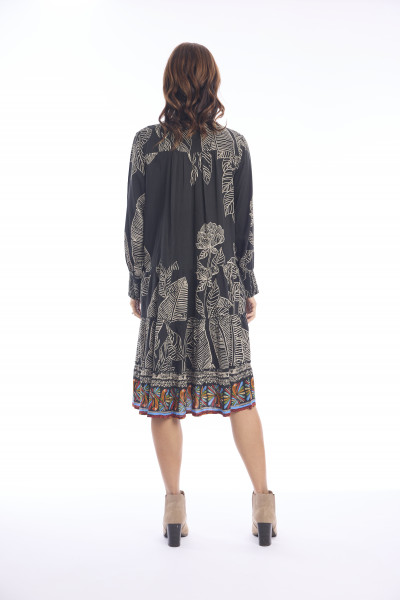 Cancun Dress Placket Print
