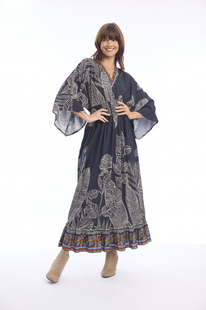 Cancun Dress V maxi Print