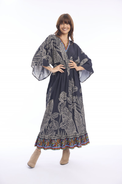 Cancun Dress V maxi Print