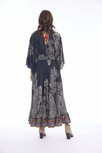 Cancun Dress V maxi Print
