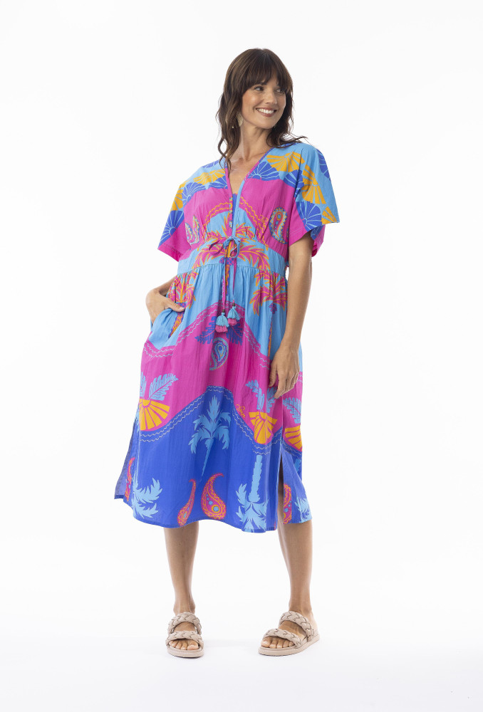 Celeste Blue Dress Midi Blue