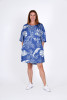 Charlotte Shift Dress Mono Indigo