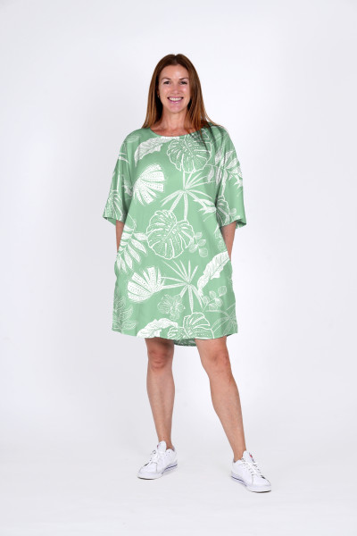 Charlotte Shift Dress Mono Sage