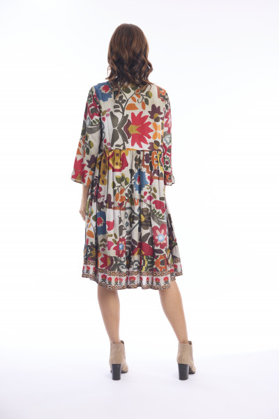 Chateau Eza Dress Placket Print