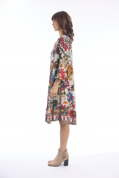 Chateau Eza Dress Placket Print