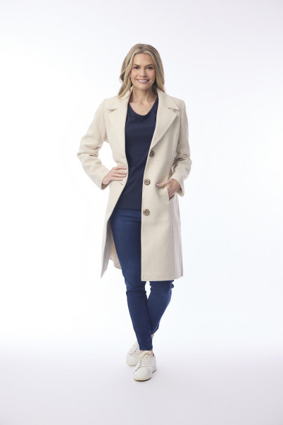 Coat 3 Button Beige