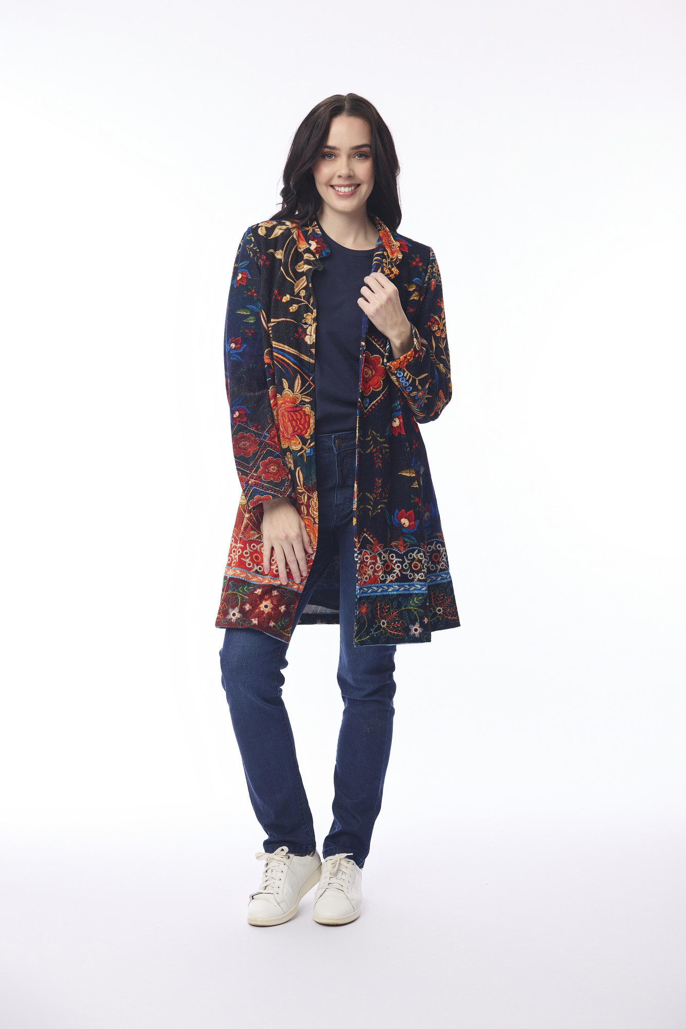 Coat Mid Digital Embroidery