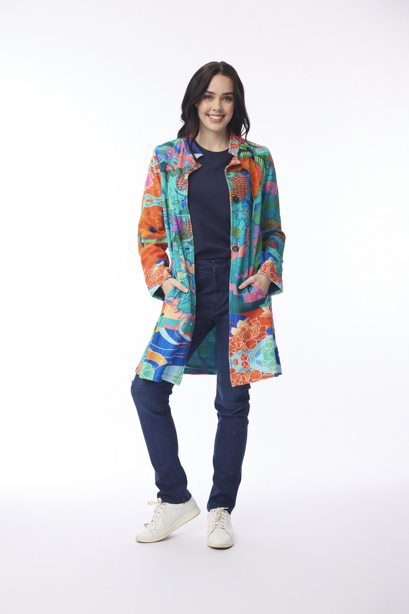Coat Mid Digital Oriental