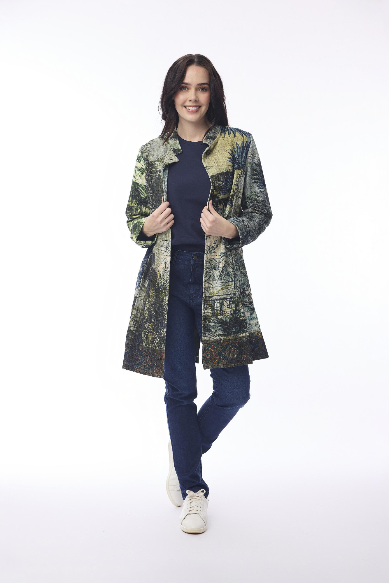 Coat Mid Digital Tropical Jungle
